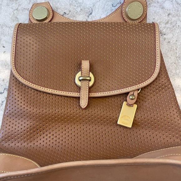 Vintage Dooney & Bourke Brown push lock  Shoulder Bag - Picture 11 of 14